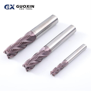 <strong>CNC</strong> <strong>Tools</strong> HRC55 <strong>Rough</strong> Milling Cutter 4 Flutes <strong>CNC</strong> Cutter Corrugated Tungsten Steel Milling Cutter for Steel - Product Image 1