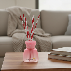 Ensemble de flacons diffuseurs vides en verre gaufré haut de gamme pour parfum, 60 ml, pour bureau et maison, collection 2022-2024, par le fabricant Hetras - Product Image 2