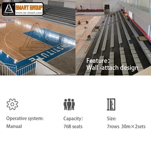 <span class=keywords><strong>Gradas</strong></span> Retráctiles de Alta Calidad para Gimnasio, 768 Asientos, 7 Filas, para Estadio de Baloncesto en Filipinas - Product Image 2