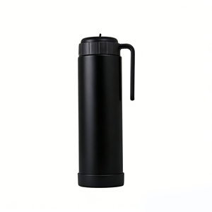 Termo para Yerba Mate de 1000 ml, Frasco de Acero Inoxidable, Termo de Acero Inoxidable de 1L, Nuevo Diseño con Pajita Plegable y Almohadilla de Silicona - Product Image 1
