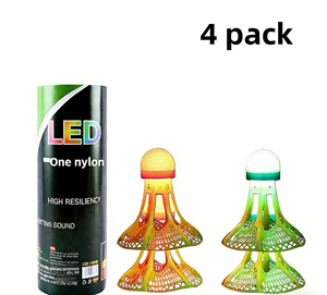 Volants <span class=keywords><strong>de</strong></span> <span class=keywords><strong>badminton</strong></span> lumineux en nylon à design creux coupe-vent pour l'entraînement nocturne - Product Image 4