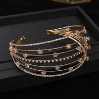 YiYiヘアアクセサリーSweet Pretty Handmade Pearls Headbands Wedding Crown Luxury Crystal Headbands for Women