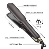 Lisseur à cheveux en céramique professionnel, chauffage rapide PTC, température LED, plaque large de 30 mm, style électrique pour salon
