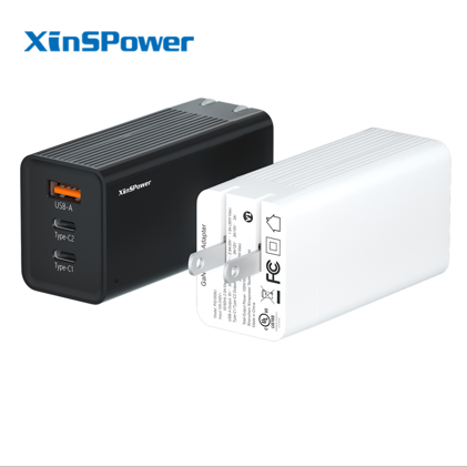 Wholesale 100W GaN Portable PD QC3.0 Fast Travel Battery Wall Charger Power Supply Adapter 3-in-1 Type-C USB-A Laptop Earphone