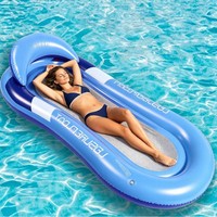 Chaise longue flottante gonflable en PVC, modèle 003, pour adultes/unisexe, lit d'eau avec design en maille, fabriqué en Chine, directement de l'usine