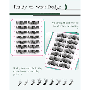 Échantillon gratuit Extensions de cils en grappes C D Curl, Grappes de cils C Curl 8-16, Marque privée, Grappes de cils en fibre coréenne - Product Image 5