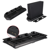 Support Vertical noir pour Console Playstation 4, avec Station 3usb, Station de recharge, refroidisseur, ventilateur