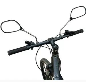优质黑色自行车反光镜，带反光镜，适用于MTB和女士自行车