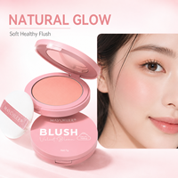 Poudre compacte rose velours waterproof effet naturel, en stock, prix de gros, approvisionnement en vrac, maquillage visage, blush pour les joues