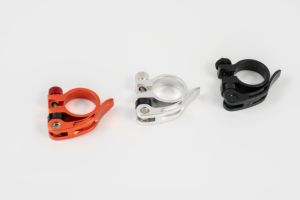 Morsetto per sellino bici H-01 in alluminio CNC con leva QR e colori anodizzati, con manopola di tensione preimpostata per 28.6/31.8/34.9mm - Product Image 4