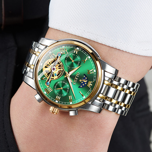 Reloj de mano para hombre OLVES 6617 mecánico automático Montre Homme reloj Western Business Relogio Masculino reloj de pulsera mecánico - Product Image 3