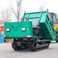 Livraison gratuite 2.5 tonnes petit siège de benne sur chenilles agriculture mini benne sur chenilles moteur diesel levage hydraulique benne sur chenilles