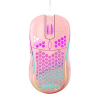 Souris de jeu filaire USB LED légère la plus vendue avec design en nid d'abeille 7200 dpi ergonomique 6D pour droitier