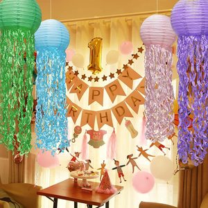 <span class=keywords><strong>Decoraciones</strong></span> de Fiesta de Sirenas, <span class=keywords><strong>Decoraciones</strong></span> de Cumpleaños, Pequeñas Linternas de Papel de Medusas para <span class=keywords><strong>Decoraciones</strong></span> de Fiesta Bajo el Mar - Product Image 4