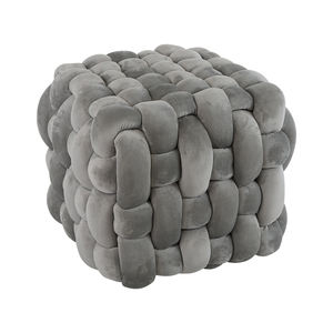 Modern Nordic Luxury Small Upholstered Ottoman Foot Stool Soft Ottoman <strong>Pouffe</strong> - Product Image 5