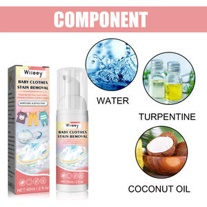 Wiieey नई उत्पाद 60ML नई थोक बच्चे को कपड़े दाग को हटाने मूस हटाने जिद्दी दाग के कपड़ा सफाई तरल स्प्रे - Product Image 2