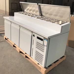 Makine fabrikası ekipmanları yapımcısı chiller buzdolabı sebze pizza ticari buzdolabı hazırlık masa fridg buzdolabı - Product Image 3