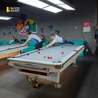 Table de billard professionnelle en bois massif avec retour de balles, personnalisable, style américain, pour bars et clubs – Meilleures ventes