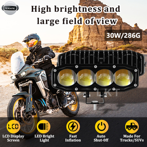 Luz Antiniebla LED Universal para Motocicleta, 4 Lentes, Triple Ojo, Barra Larga, Luces Auxiliares para Motocicleta - Product Image 1