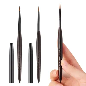 1/2Pc Sandalwood Handle Kolinsky Hair Nail Acrylic <b>Brush</b> UV Gel Carving Pen <b>Brush</b> Liquid Powder DIY Nail Drawing Nail Art Bruses - Product Image 3