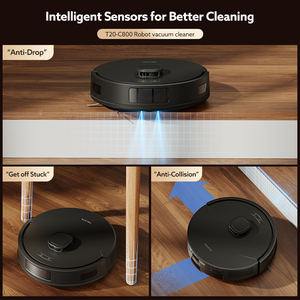 GT20-C800 Robot Vacuum Cleaner LiDAR Navigation 3000Pa Suction Bagless Self-Emptying Dock App and Voice Control Smart Vacuum <b>Mop</b> - Product Image 4