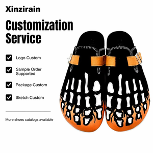<span class=keywords><strong>Zuecos</strong></span> de Gamuza Casuales Unisex con Logotipo Personalizado Xinzirain, <span class=keywords><strong>Zuecos</strong></span> de Corcho Cómodos de Cuero Genuino para <span class=keywords><strong>Mujer</strong></span> y Hombre - Product Image 1
