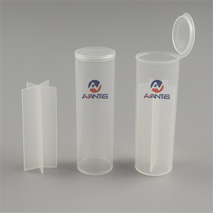 Tubo de rollo de partición superior Pop de plástico de boca ancha con paquete de 5 compartimentos Tubo de compresión hermético para habitación con tapas resistentes a los niños - Product Image 2