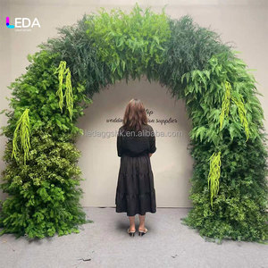 LEDA Artificial Greenery <b>Arch</b> Wedding <b>Decoration</b> Natural Style Handmade Mixed Leaves High Simulation Reusable - Product Image 2