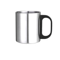 Mug de voyage isotherme à double paroi de 220 ml avec poignée mousqueton
