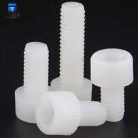 Vis cylindriques à six pans creux en nylon DIN912, blanc naturel, M3-M12, fixations isolantes pour montage de châssis électronique