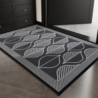 Modern Chenille Jacquard Entrance Mat With Rubber Backing Waterproof Non Slip Dirt Resistant Door Rug