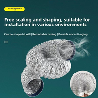 Tuyau d'évacuation flexible en aluminium de grand diamètre, conduit de cheminée, tuyau de ventilation pour hotte aspirante et unité extérieure de climatiseur