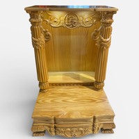 Meuble d'Altar Traditionnel Vietnamien en Bois Massif Fait Main de Qualité Export, Durable, pour la Maison, le Salon ou l'Hôtel – Thème Dieu de la Richesse