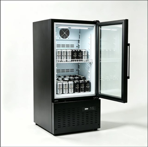 Refrigerador comercial personalizado al por mayor para bebidas con dos puertas de vidrio, <span class=keywords><strong>mini</strong></span> <span class=keywords><strong>congelador</strong></span> con ruedas - Product Image 4