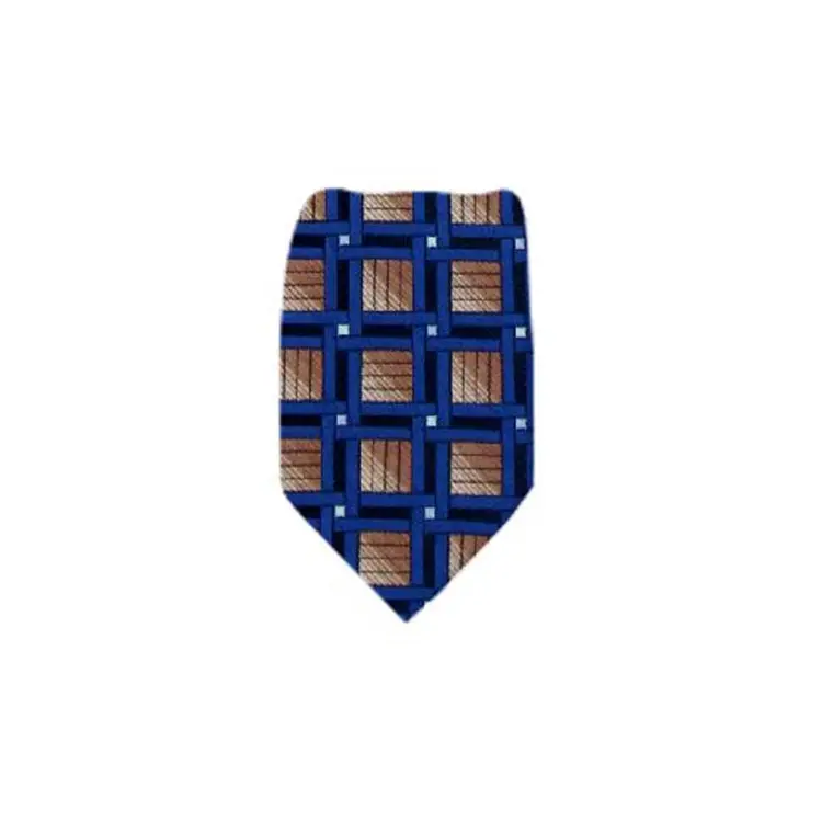 Men's 100% Silk Customized Lattice Fashion Zipper Tie