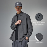 Chemise décontractée pour homme QUICKSHOW CORDURA à manches longues, résistante aux déchirures, hydrofuge, séchage rapide, col rabattu, automne, ODM, 100% nylon
