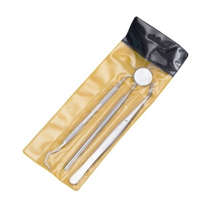 Kit d'instruments d'examen dentaire très vendu : Miroir buccal, pince, sonde en acier inoxydable - Product Image 4