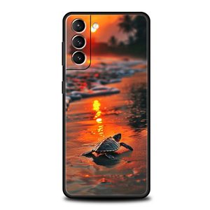 ภาพชายหาดในช่วงฤดูร้อนพระอาทิตย์ตกดินบนทะเลเคสต้นปาล์มสำหรับ Samsung Galaxy S24 S23 S22 S20อัลตร้า S21 FE 5กรัม S10 S9บวก S10E ฝาครอบ S8 - Product Image 2