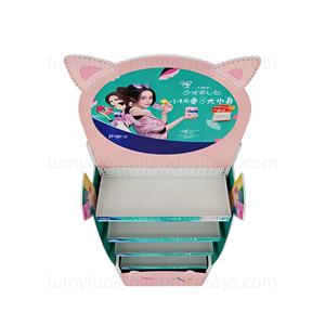 ชั้นวางสินค้าแบบตั้งพื้นสำหรับโปรโมชั่นในซูเปอร์มาร์เก็ต ทำจากโลหะแบบเพ็กบอร์ด พร้อมชั้นวางพีวีซี สำหรับผลิตภัณฑ์สุขอนามัยสำหรับผู้หญิง - Product Image 4