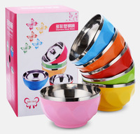Ensemble de 6 bols en métal pour enfants, anti-brûlure, écologiques, colorés, 13 cm, 15 cm, 17 cm, bols de service en acier inoxydable avec couvercles, pour les fêtes