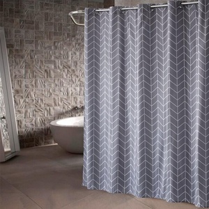 Cortina de Ducha de Poliéster sin Ganchos, Personalizada, Directo de Fábrica, para Baño de Hotel - Product Image 2