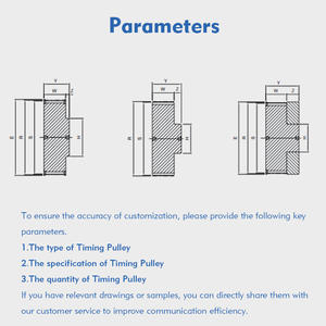 Polea de Transmisión HTD 3M de Aluminio, Acero y Hierro Fundido Anodizado y Ennegrecido Cdriva, Polea para Correa de Distribución de 10, 12, 14, 15, 16, 18 y 20 Dientes - Product Image 3