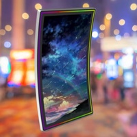 Écran tactile industriel OEM à bas prix, écran tactile mural LCD, moniteur LCD, écran incurvé pour jeux