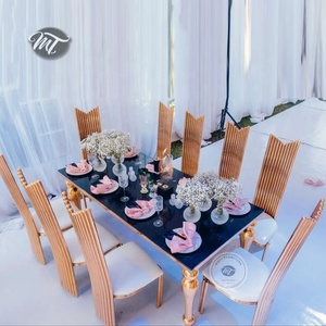 <span class=keywords><strong>Restaurante</strong></span> comedor muebles de cristal de lujo mesa de comedor y silla conjunto con 12 plazas - Product Image 3