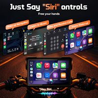 Bestsonic - Sistema de Navegación GPS Inalámbrico para Motocicleta de 7 Pulgadas con CarPlay y Android Auto, Cámara Dual 2K, TPMS, Control Remoto, Bluetooth, Soporte Magnético