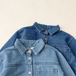 Completo in Denim Autunnale per Bambini, Set di 2 Pezzi con Maglietta a Maniche Lunghe e <span class=keywords><strong>Pantaloni</strong></span> per Bambini e Bambine - Product Image 4