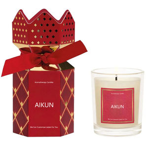AIKUN Velas Perfumadas de Vidrio de Cera de Soja Personalizadas Premium Lujo Navidad Pascua Decoración Barras Bajo Precio Acción de Gracias Diwali - Product Image 2