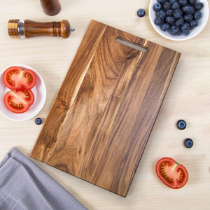 เขียงไม้อะคาเซียสี่เหลี่ยมผืนผ้ามีด้ามจับหนาสำหรับใช้ในครัว - Product Image 1