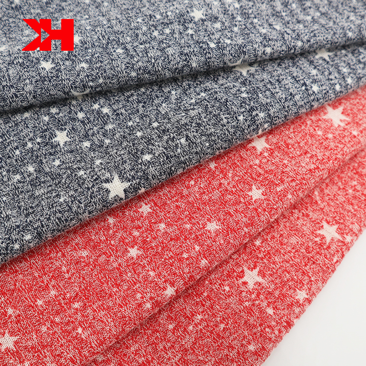 Новый дизайн 2021, полиэфирная ткань с принтом на заказ, ткань в рубчик для одежды Kahn