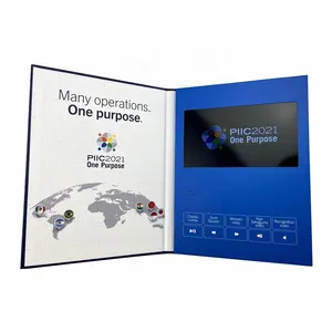 Brochure video di auguri per business con schermo lcd con logo di promozione personalizzato nuovo regalo inventato